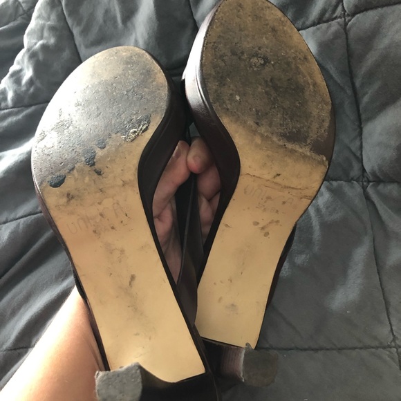 Unisa, Cute,Chocolate Brown, Leather Sandal Heels - Picture 5 of 5